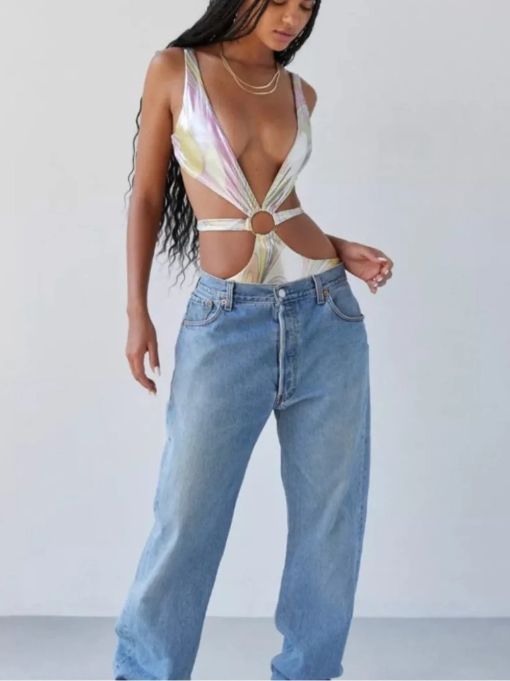 Oceanus Celia Cutout One-Piece Swimsuit